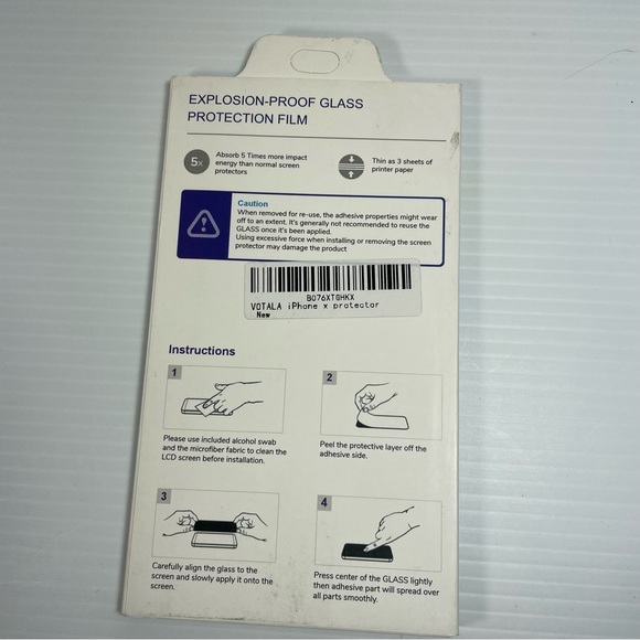 Votala screen protector for iPhoneX NWT - Picture 5 of 5